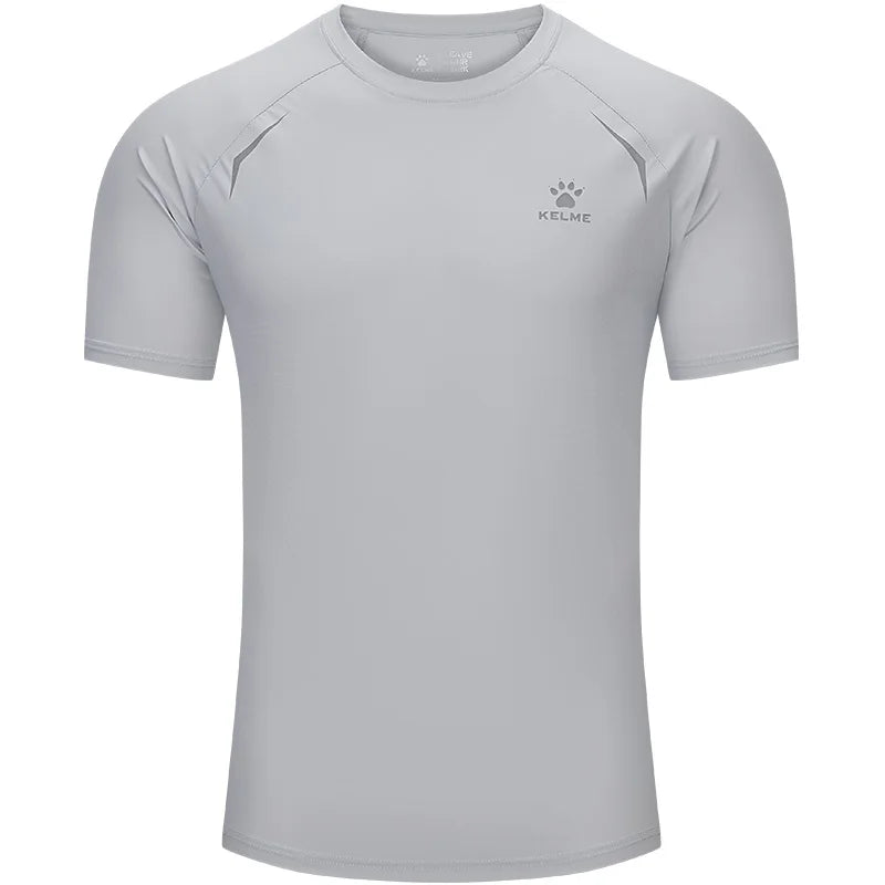 Kelme Men's Sports Tops Quick-drying Fitness Clothes Outdoor Running Breathable Short-sleeved Soccer Basketball T-shirt