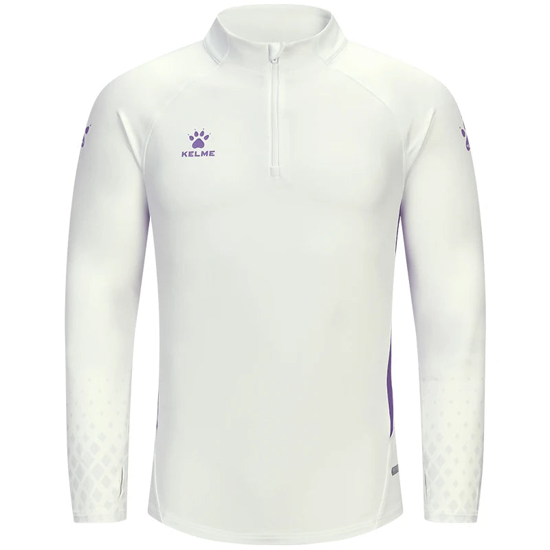 Kelme Sports Hoodie Half Zip Running Long Sleeved Men's Autumn And Winter Fitness Jacket Football Training Suit Running