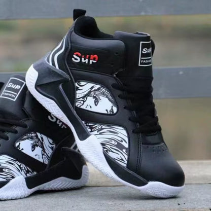 New Anti-Slip Men'S Sneaker High Top Men'S Basketball Shoes Luxury Comfortable Running Shoes Fashionable Versatile Casual Shoes