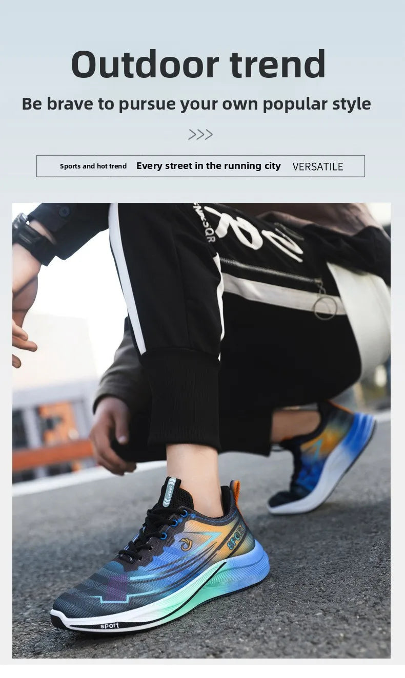 2026 NEW Men's Casual Sports Breathable Running Shoes for Summer New Autumn Design with Colorful Mesh for Students