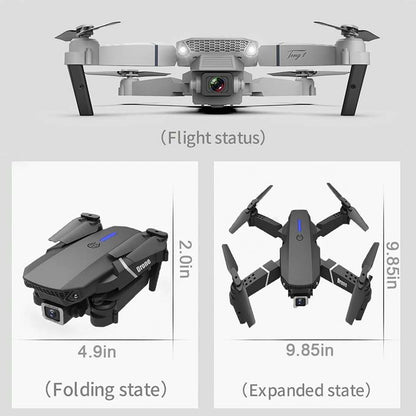 Factory Wholesale E88 Pro Drone 13 Minutes Flying Long Range 4K Dual Camera Portable Small Foldable RC Drone Hot Sales