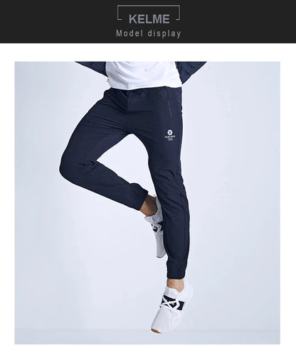 KELME Running Pants Men Sweatpants Sports Joggers Quick Drying Breathable Sportswear Training Summer Trousers Tracksuit 3991532