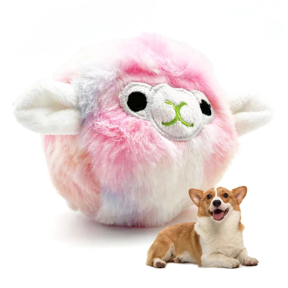 Pet dog toys, plush prickly balls, squeaking sounds, cute alpaca teeth grinding, accompanying various dogs of all sizesPlush Alpaca Play Ball™