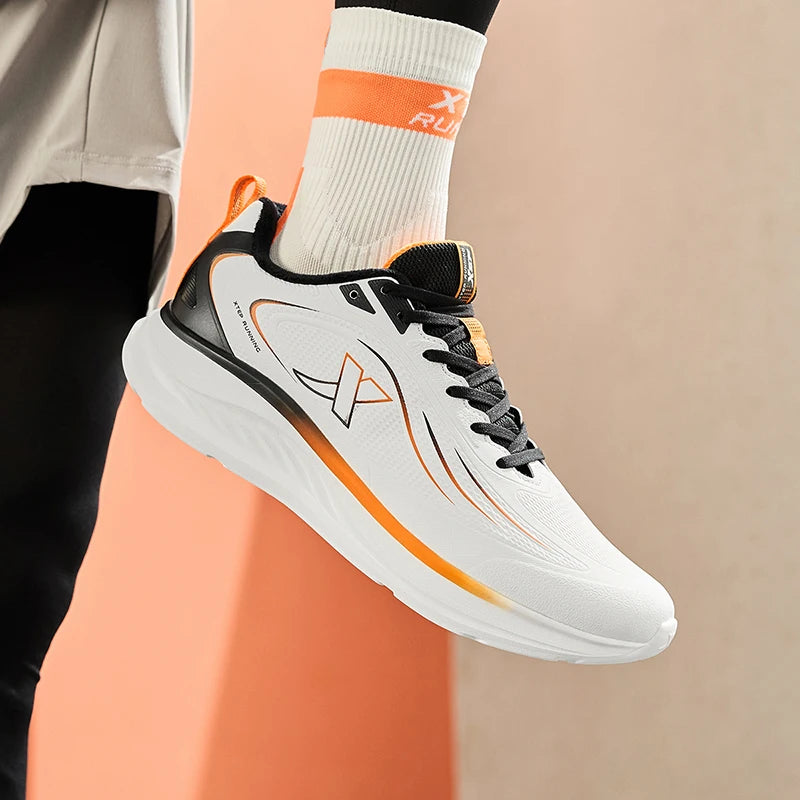 Xtep Running Shoes For Men 2024 Winter Stability Cushioning Lace Up Sports Shoes Keep Warm Jogging Soft Sneakers 876419370035