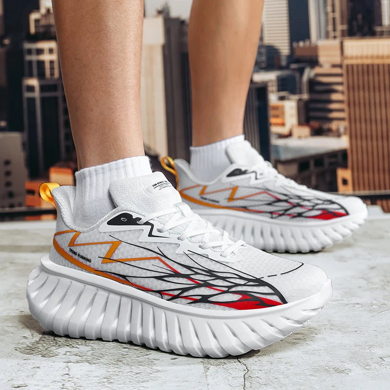 High-quality Chunky Running Shoes Women Men Light Comfy Outdoor Jogging Summer Mesh Breathable Trekking Shoes Versatile Sneakers