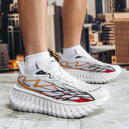 High-quality Chunky Running Shoes Women Men Light Comfy Outdoor Jogging Summer Mesh Breathable Trekking Shoes Versatile Sneakers