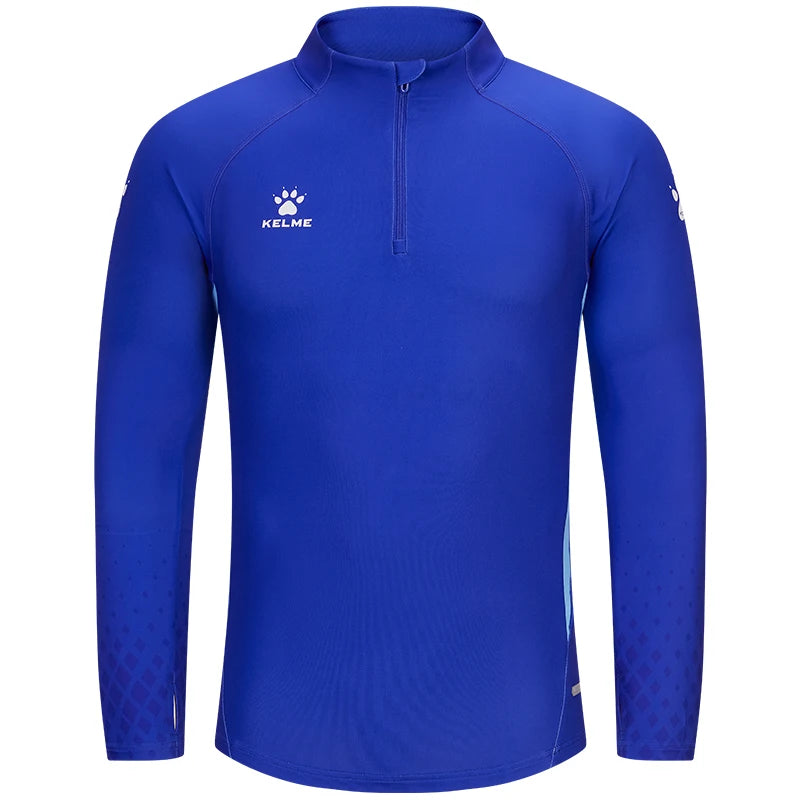 Kelme Sports Hoodie Half Zip Running Long Sleeved Men's Autumn And Winter Fitness Jacket Football Training Suit Running