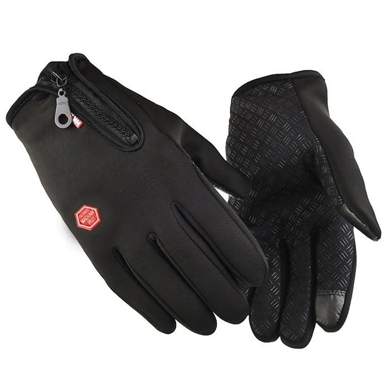 Outdoor Winter Gloves For Men Waterproof Thermal Fleece Lined Resistant Touch Screen Non-slip Motorbike Riding Mountaineering