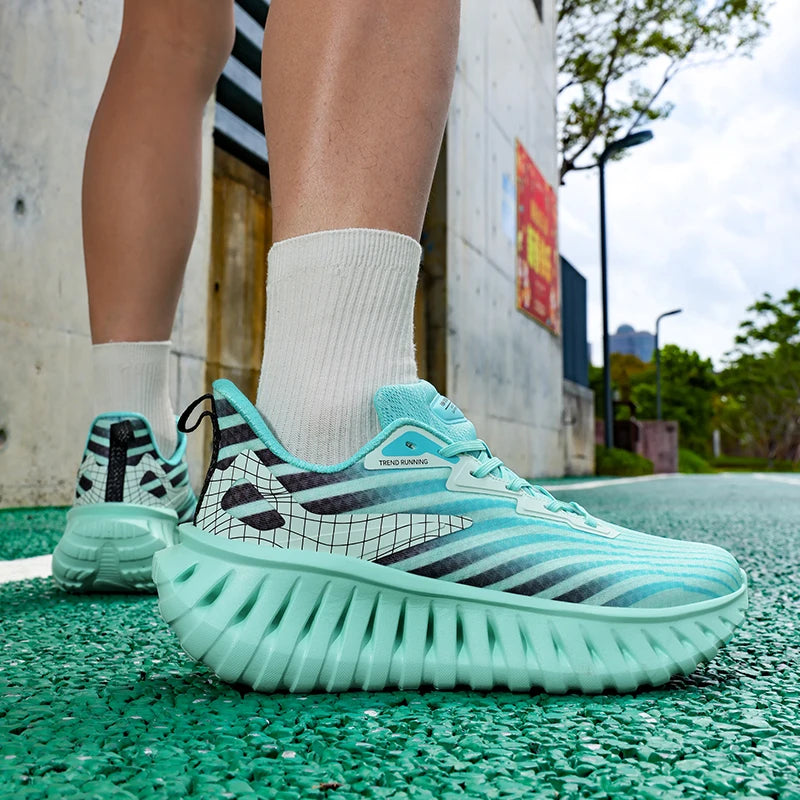 High-quality Chunky Running Shoes Women Men Light Comfy Outdoor Jogging Summer Mesh Breathable Trekking Shoes Versatile Sneakers