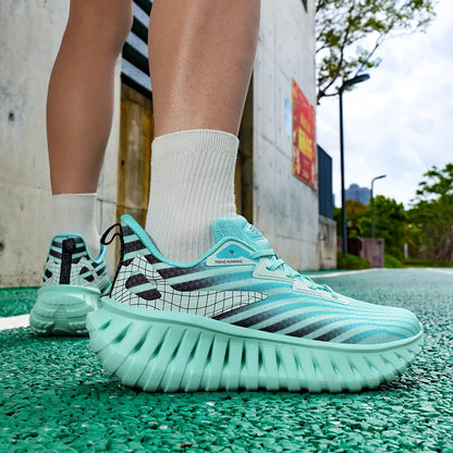 High-quality Chunky Running Shoes Women Men Light Comfy Outdoor Jogging Summer Mesh Breathable Trekking Shoes Versatile Sneakers