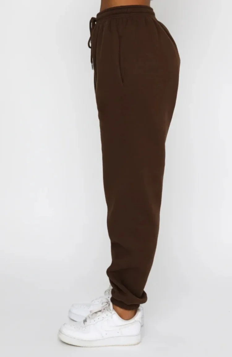 Fashionable Casual Long Sleeve Sweatshirtsuit Women's Clothing Round Neck Pullover Trousers Solid Color Autumn Winter Collection