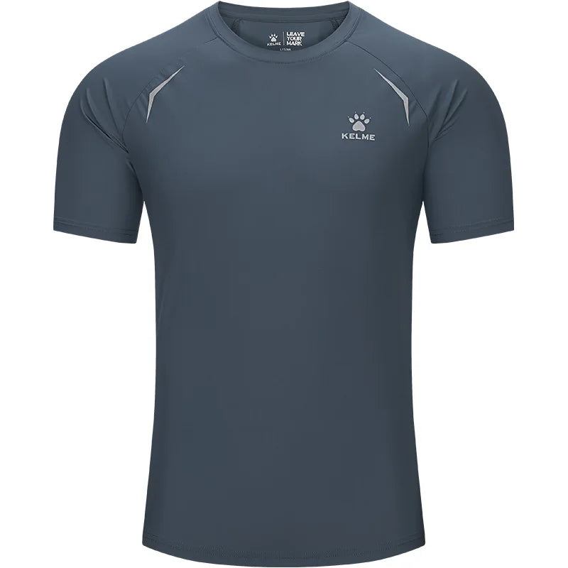 Kelme Men's Sports Tops Quick-drying Fitness Clothes Outdoor Running Breathable Short-sleeved Soccer Basketball T-shirt