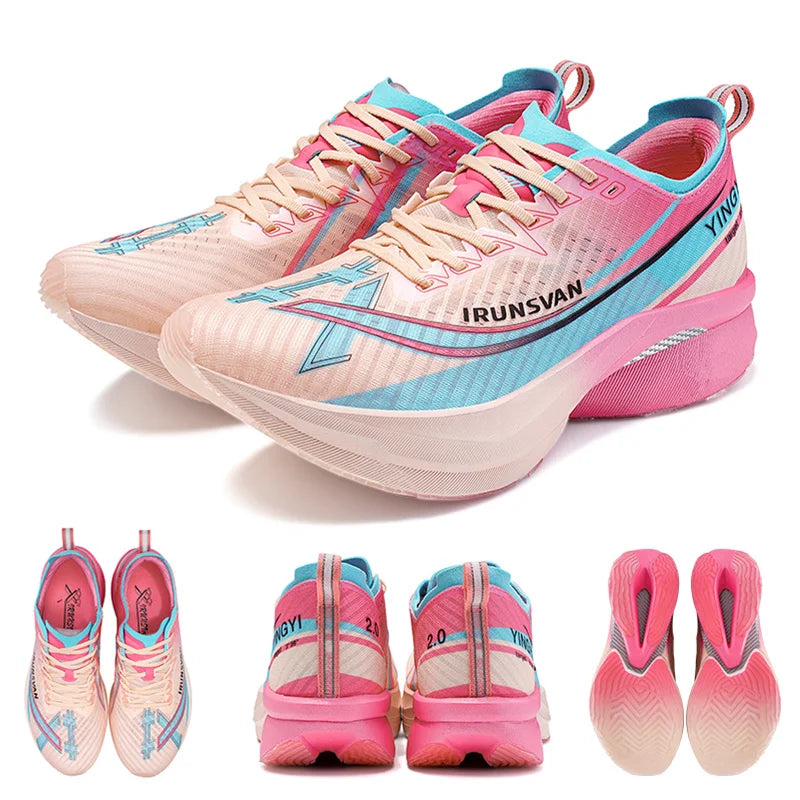 IRUNSVAN  Shadow Wing 2.0 Professional Training Racing Running Lightweight Carbon Plate Men Cushioning Shock