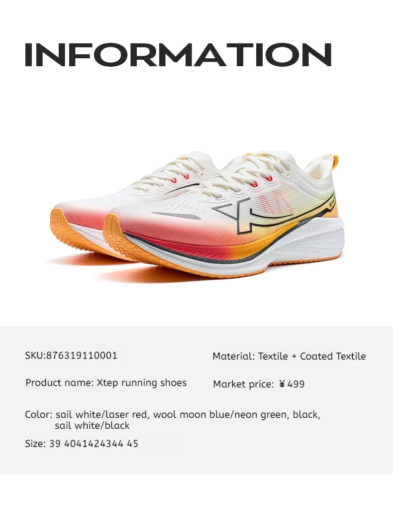 Xtep Five Speed 2.0 Running Shoes For Men   Autumn Comfortable Sports Shoes Jogging Cushioning Sneakers 876319110001