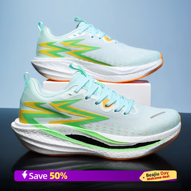 Men Sports Running Shoes Casual Marathon Breathable Lightweight Women's Comfortable Athletic Nonskid Walking Sneakers