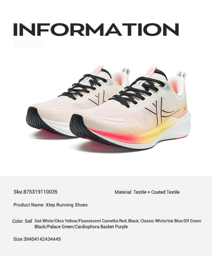 Xtep Running Shoes For Men 2025 Summer New Comfortable Lightweight Sports Shoes Mesh Breathable Retro Dad Shoes 875319110035