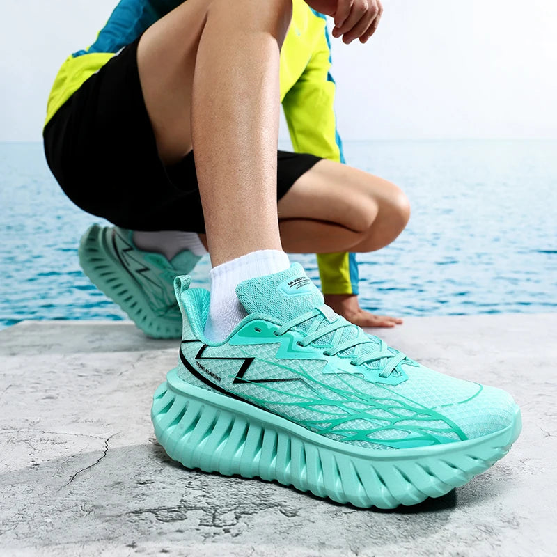 High-quality Chunky Running Shoes Women Men Light Comfy Outdoor Jogging Summer Mesh Breathable Trekking Shoes Versatile Sneakers