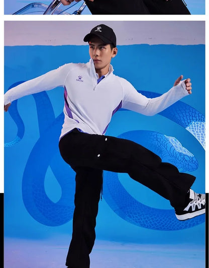 Kelme Sports Hoodie Half Zip Running Long Sleeved Men's Autumn And Winter Fitness Jacket Football Training Suit Running