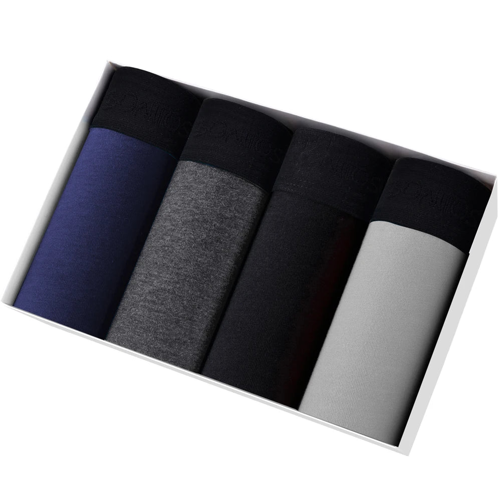 4pcs Boxers Men's Panties Underpants Man Boxer Underwear Cotton for Male Underpants Man Cotton Large Size Lot Soft