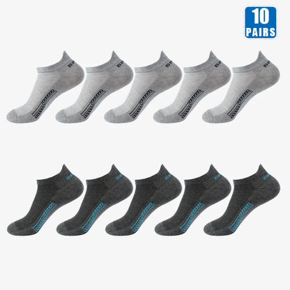 5/10 Pairs Cotton Men's Short Socks Crew Ankle Breathable Mesh Sports Casual Women Summer Low-Cut Thin Sock for Male