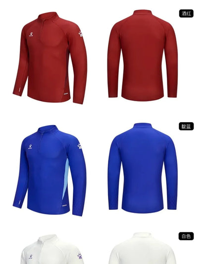 Kelme Sports Hoodie Half Zip Running Long Sleeved Men's Autumn And Winter Fitness Jacket Football Training Suit Running