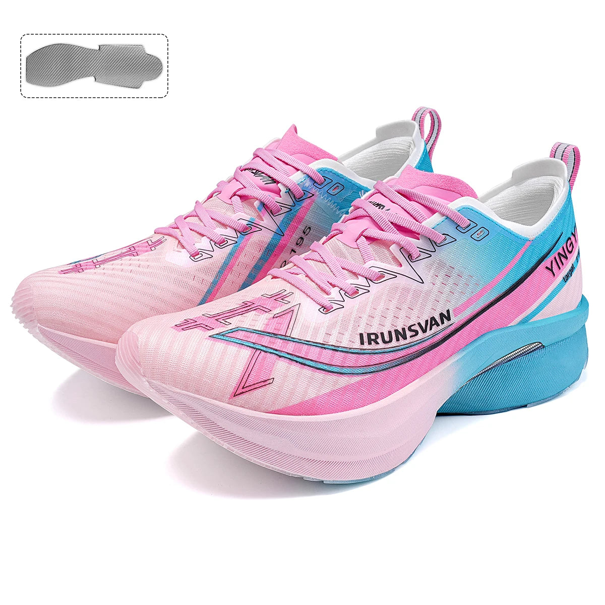 IRUNSVAN  Shadow Wing 2.0 Professional Training Racing Running Lightweight Carbon Plate Men Cushioning Shock