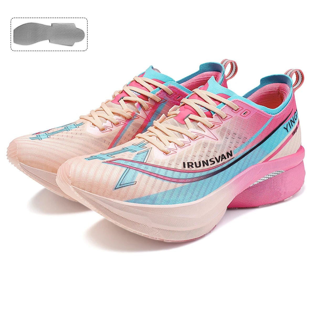 IRUNSVAN  Shadow Wing 2.0 Professional Training Racing Running Lightweight Carbon Plate Men Cushioning Shock