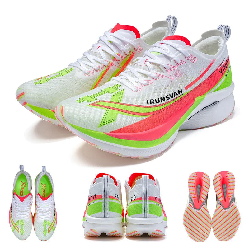 IRUNSVAN  Shadow Wing 2.0 Professional Training Racing Running Lightweight Carbon Plate Men Cushioning Shock