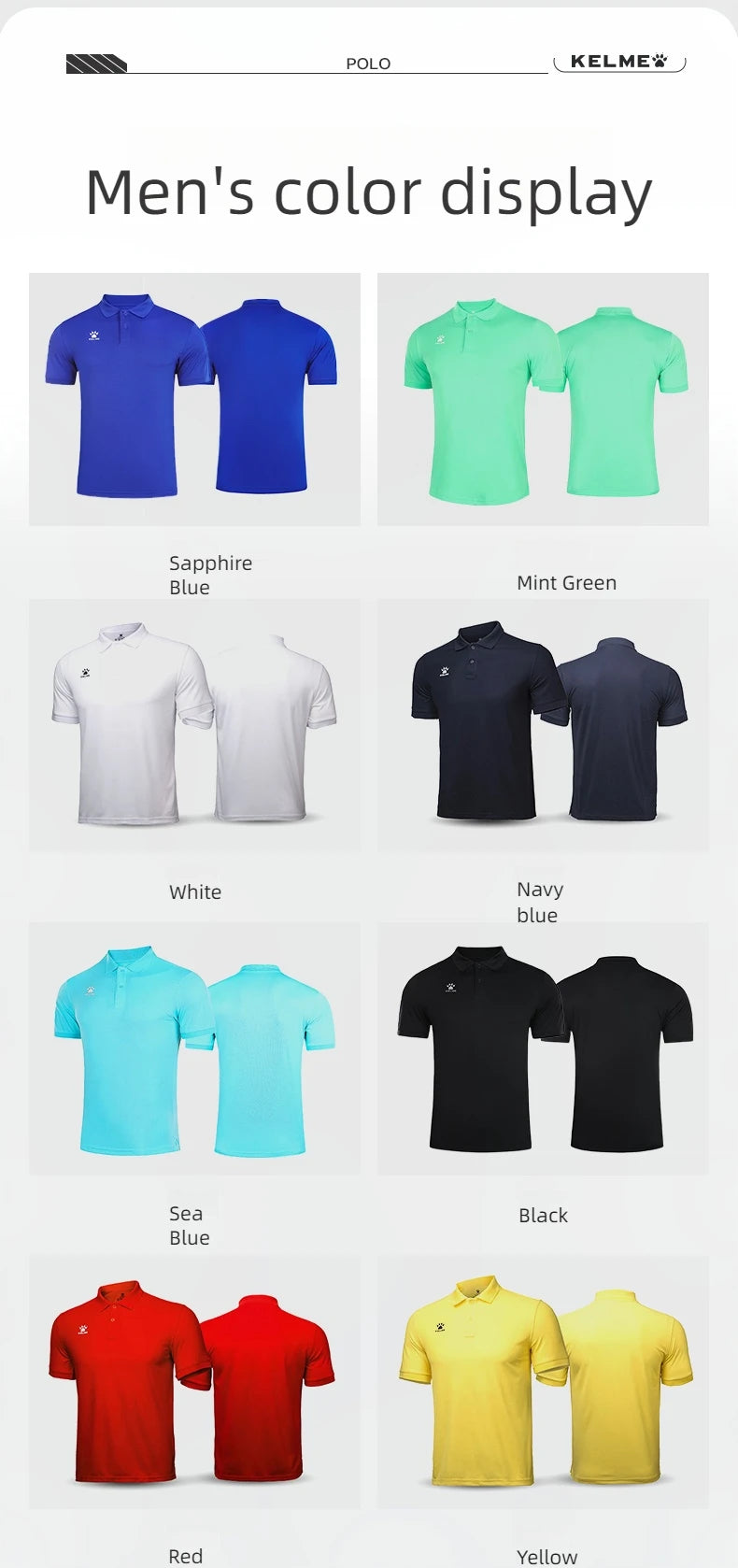 Kelme Polo Shirt Men Summer Quick Drying Short Sleeve T-shirt Club Training Football Uniforms Custom Culture Shirt