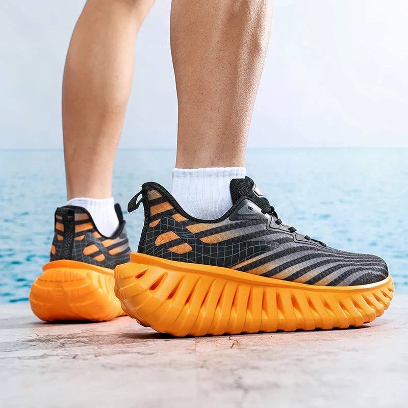 High-quality Chunky Running Shoes Women Men Light Comfy Outdoor Jogging Summer Mesh Breathable Trekking Shoes Versatile Sneakers