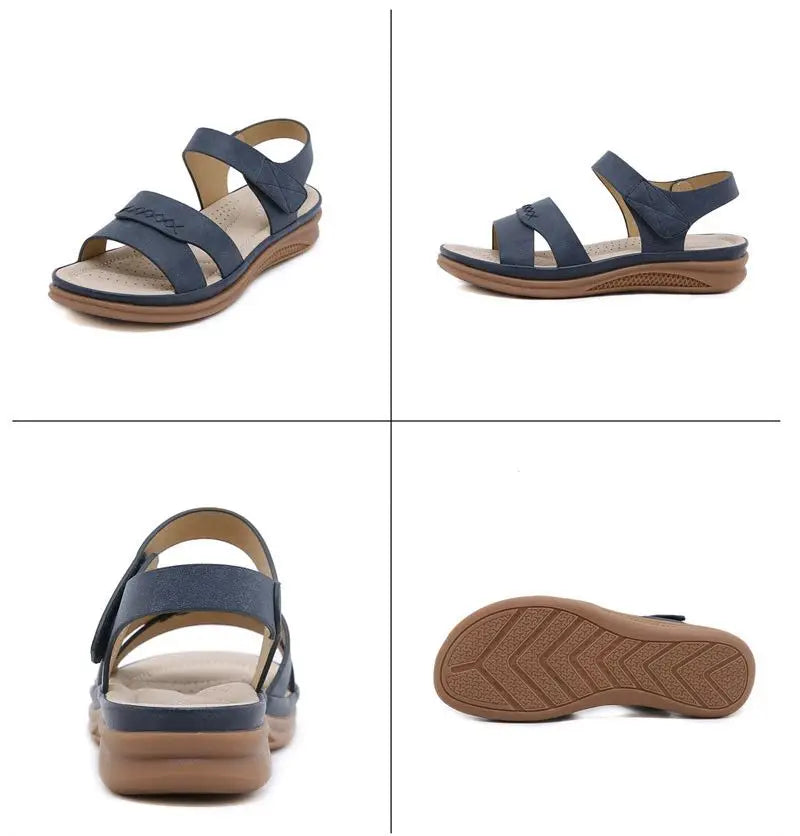 Fashion Women Summer Hook Loop Casual Open Toe Wedges Soft Bottom Breathable Shoes Sandals Sparkly Sandals for Women Size 11