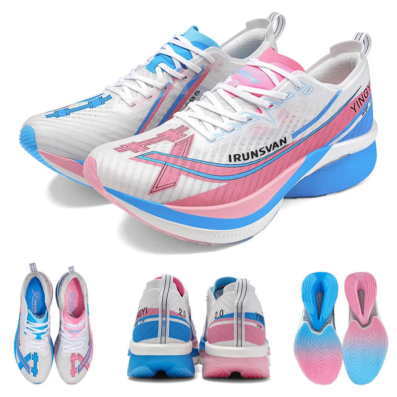 IRUNSVAN  Shadow Wing 2.0 Professional Training Racing Running Lightweight Carbon Plate Men Cushioning Shock