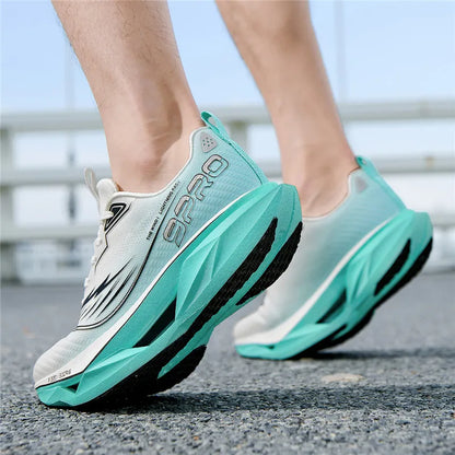 2025 Autumn New Men's and Women's Breathable Running Shoes Full Palm Carbon Plate Shock Absorbent Sports Running Shoes