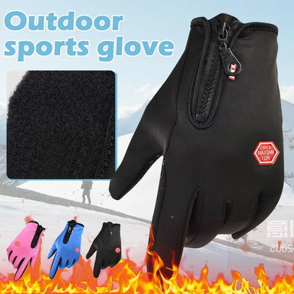 Outdoor Winter Gloves For Men Waterproof Thermal Fleece Lined Resistant Touch Screen Non-slip Motorbike Riding Mountaineering