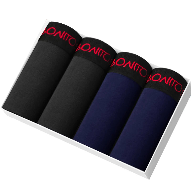 4pcs Boxers Men's Panties Underpants Man Boxer Underwear Cotton for Male Underpants Man Cotton Large Size Lot Soft