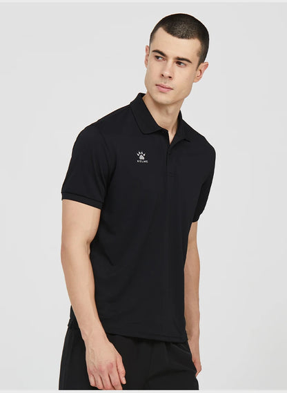 Kelme Polo Shirt Men Summer Quick Drying Short Sleeve T-shirt Club Training Football Uniforms Custom Culture Shirt