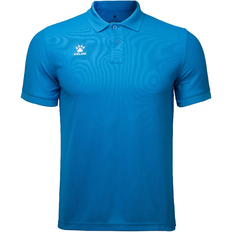 Kelme Men's Casual Polo Shirt, Daily Training Collar T-shirt, Outdoor Running Breathable Short Sleeved Quick Drying Yoga Suit