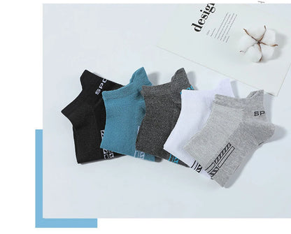 5/10 Pairs Cotton Men's Short Socks Crew Ankle Breathable Mesh Sports Casual Women Summer Low-Cut Thin Sock for Male