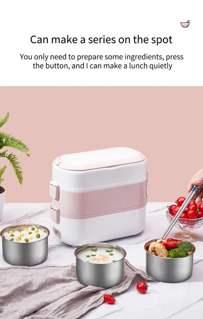 Portable Electric Heating Lunch Box Multi-Functional Reservation Electric Bento Box for Office Workers And Students
