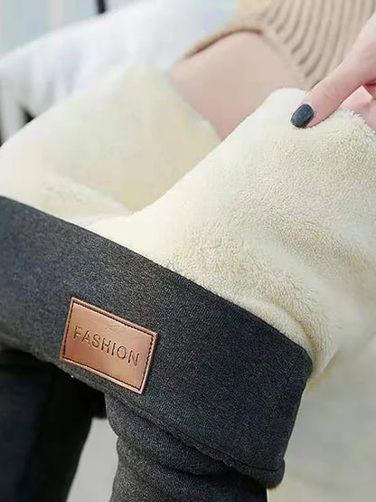 Women Lamb Fleece Legging Seamless High Waist Thick Thermal Legging Fashion Winter Warm Female Tights Insulated Pantalon Pants