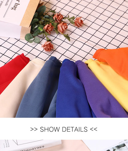 Candy Color Hoodie Loose 14 Solid Color Spring Autumn Winter Men Women Plush And Thick Versatile Top Sweatshirts Couple Pullover