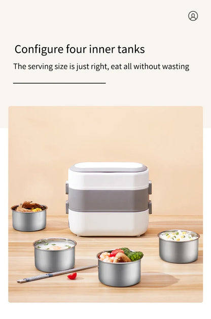 Portable Electric Heating Lunch Box Multi-Functional Reservation Electric Bento Box for Office Workers And Students