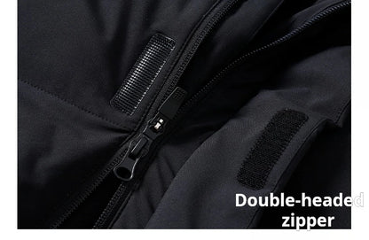 Kelme Men's Winter Windproof Training Jacket With Hooded Down-filled Insulation Outdoor Fleece-lined Thickened Coat