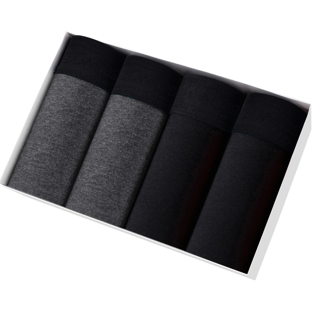 4pcs Boxers Men's Panties Underpants Man Boxer Underwear Cotton for Male Underpants Man Cotton Large Size Lot Soft