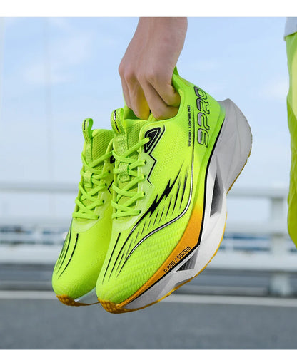 2025 Autumn New Men's and Women's Breathable Running Shoes Full Palm Carbon Plate Shock Absorbent Sports Running Shoes