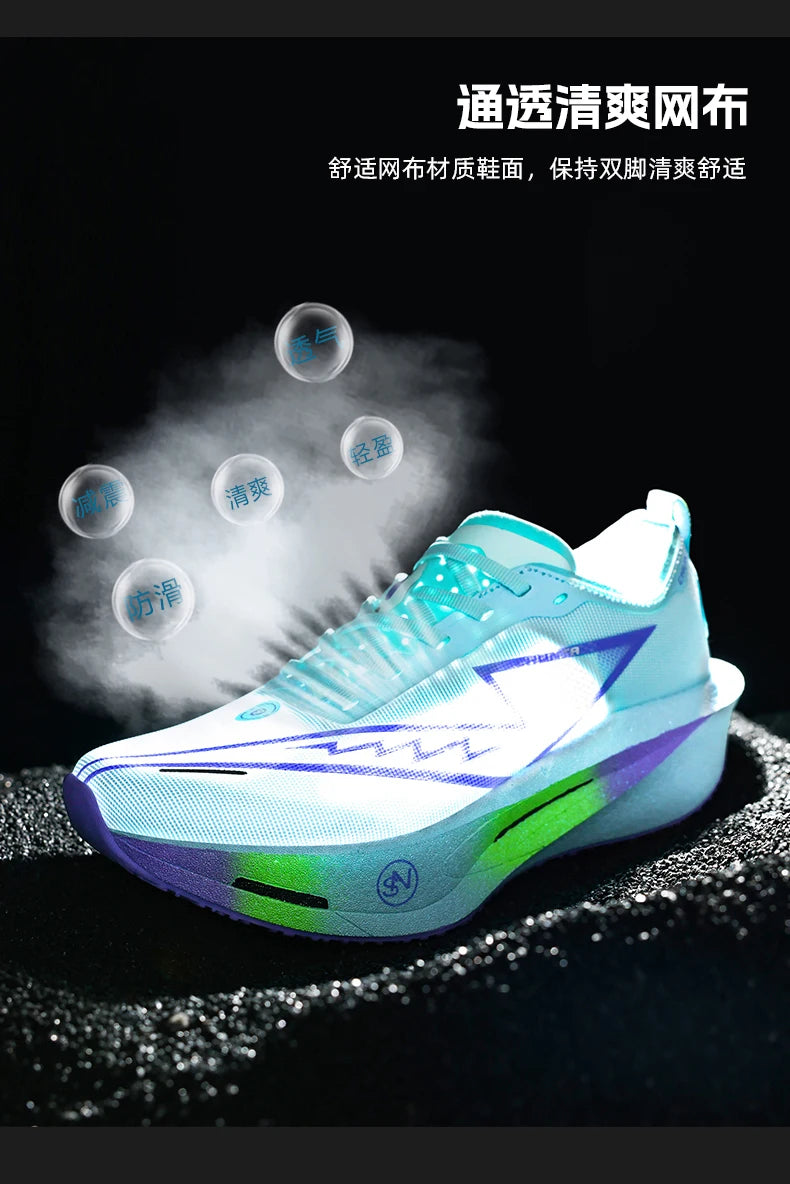 NEW Running Shoes Carbon Board Marathon Men Sports Breathable Lightweight Women's Comfortable Athletic Nonskid Sneakers Casual