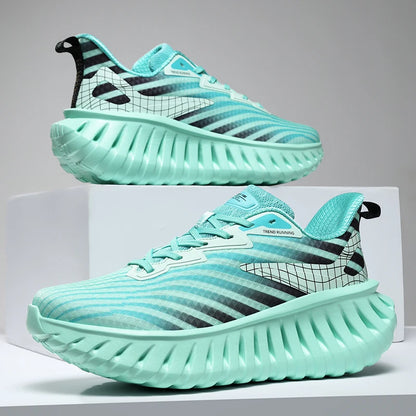 High-quality Chunky Running Shoes Women Men Light Comfy Outdoor Jogging Summer Mesh Breathable Trekking Shoes Versatile Sneakers