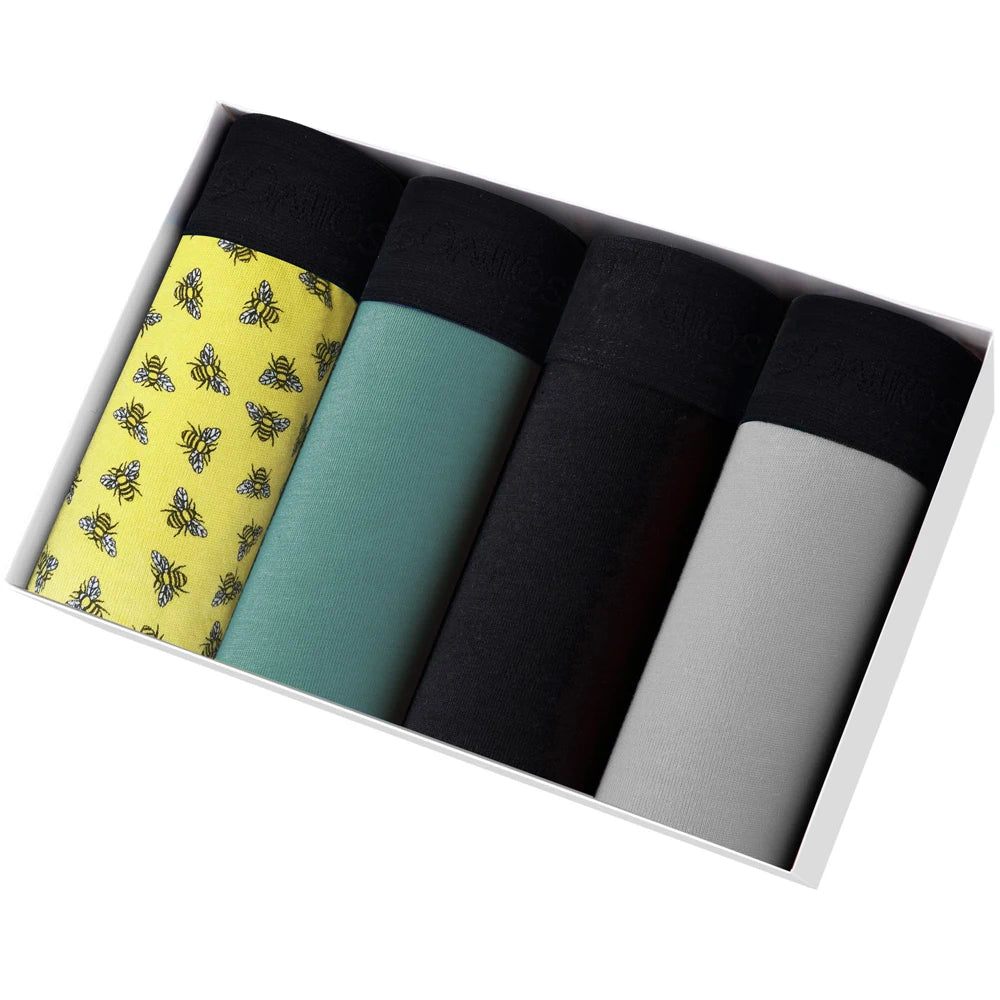 4pcs Boxers Men's Panties Underpants Man Boxer Underwear Cotton for Male Underpants Man Cotton Large Size Lot Soft