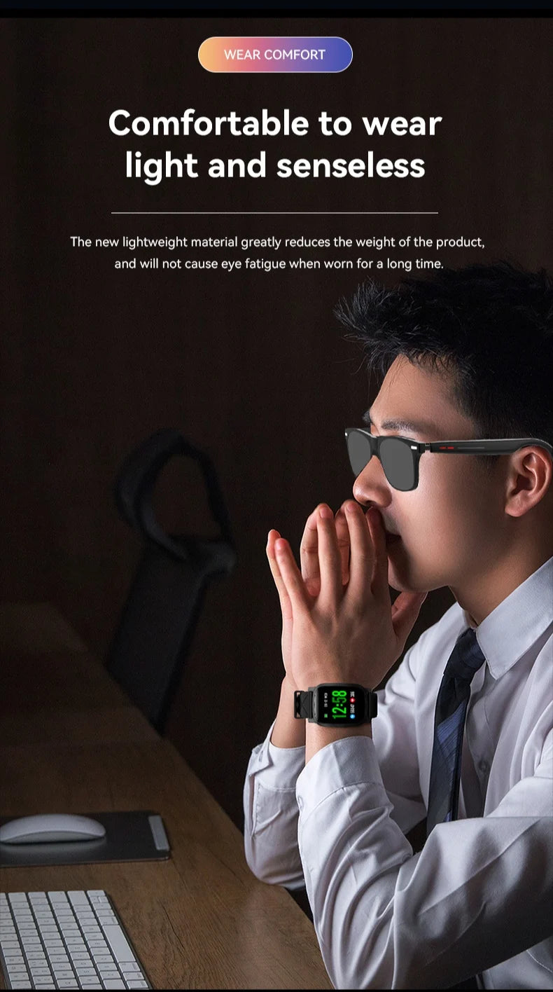 New Camera Smart Music Women Men Sports Sunglasses Headphones Wireless Bluetooth Talking Headset HIFI Audio Bluetooth Glasses