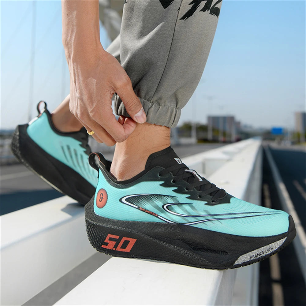 Men's Lightweight Breathable Mesh Training Running Shoes - Non-Slip, Casual Athletic Sneakers for Outdoor Sports & Jogging